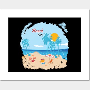 Beach Fun Posters and Art